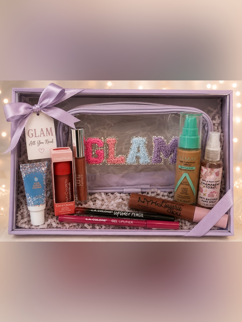 GLAM Beauty Gift Set NYX Almay EOS Bath & Body Works Bundle